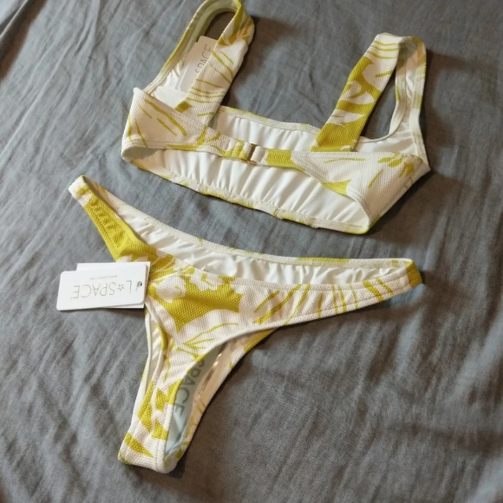 L*Space Odessa Corset Bikini Top Rylee Thong Cheeky Bottoms Havana Blooms